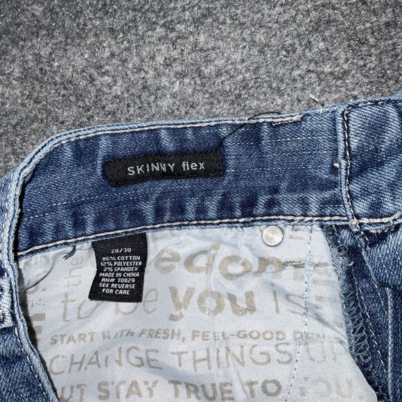 CJ BLACK Premium Jeans Mens Size 28 Blue Denim Skinny Flex Zipper Accents Moto - Picture 4 of 13